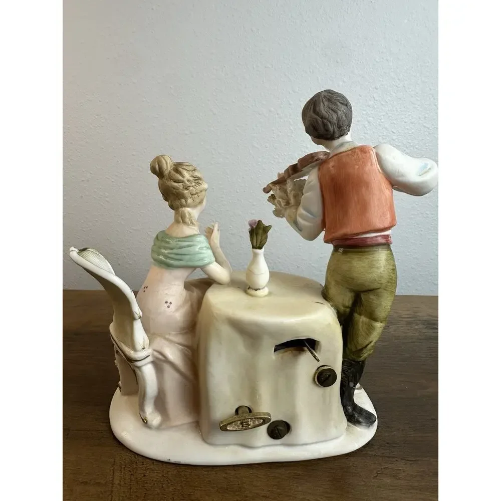 Lenwile Ardalt Violin Player Music Box Love Story Works Vintage Cottagecore